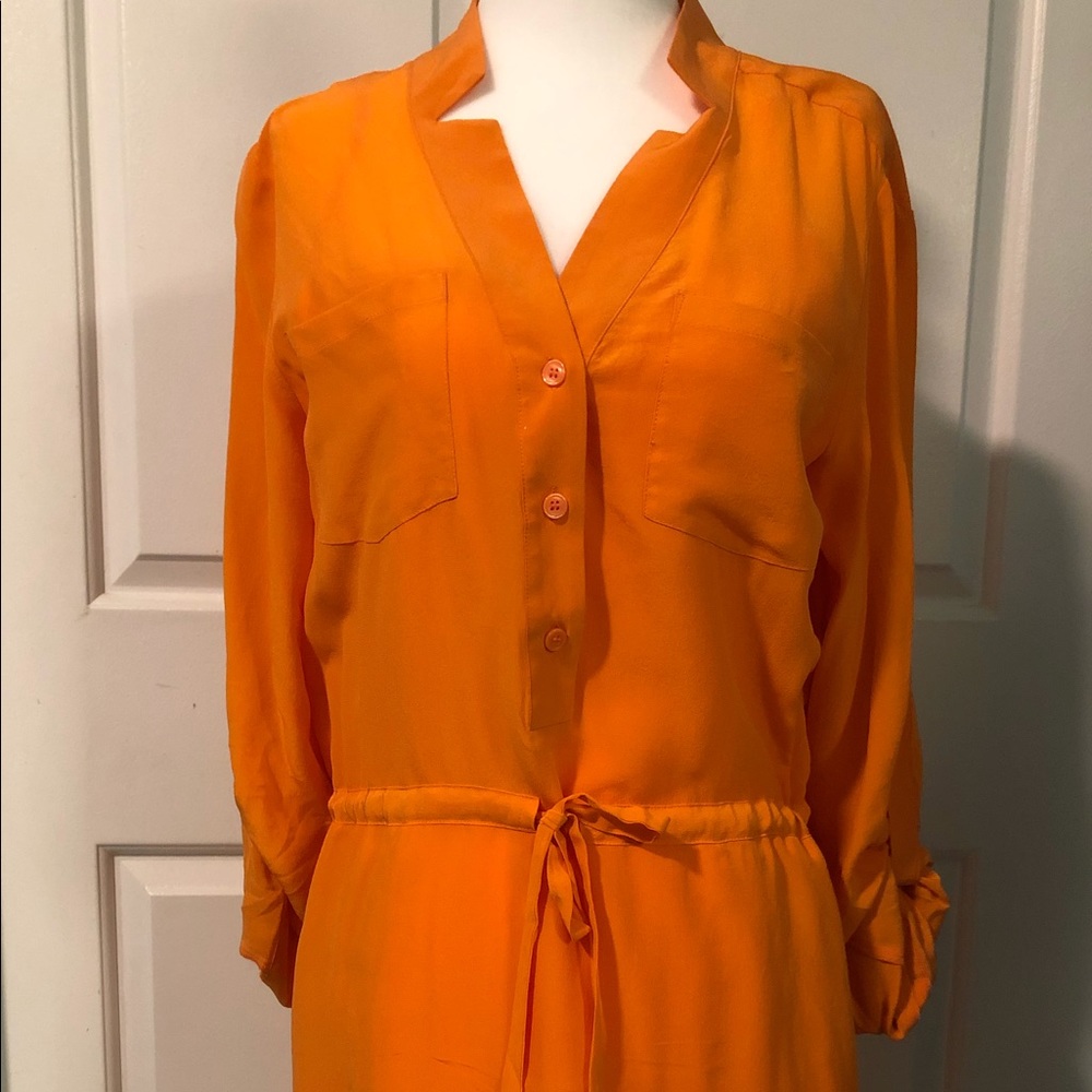 Bebe Rolled Sleeve Shirt Dress - Size Small